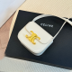 White Casual Daily Solid Color Patchwork Metal Accessories Trim Bags