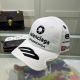 White Casual Street Letters Embroidered Patchwork Hat