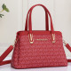 Red Street Letters Patchwork Zipper Bags
