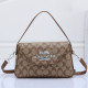 Dark Brown Street Letters Patchwork Bags