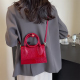 Black Street Solid Color Patchwork Bags