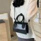 Black Street Solid Color Patchwork Bags
