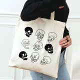 White Casual Daily Solid Color Bags（Customized canvas bag, pictures can be provided by yourself.）