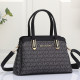 Black Street Letters Patchwork Zipper Bags