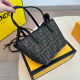 Black Brown Casual Street Letters Patchwork Contrast Bags