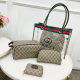 Khaki Casual Street Letter Print Patchwork See-Through Bags