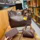 Brown Casual Daily Plaid Patchwork Contrast Bags