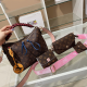Brown Casual Celebrities Letters Zipper Weave Bags
