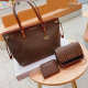 Brown Casual Daily Letter Print Patchwork Chains Bags