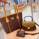 Yellow Brown Casual Street Letters Patchwork Metal Accessories Trim Bags