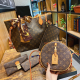 Brown Daily Celebrities Letters Patchwork Metal Accessories Trim Bags