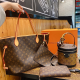 Brown Street Celebrities Letters Patchwork Zipper Contrast Bags