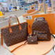 Brown Casual Daily Letters Patchwork Zipper Bags