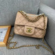 Khaki Street Letters Chains Pearls Decor Bags