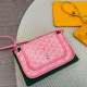 Pink Casual Daily Geometric Print Patchwork Contrast Bags