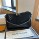 Black Street Daily Letters Patchwork Zipper Weave Bags