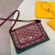 Burgundy Casual Daily Geometric Print Patchwork Contrast Bags