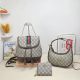 Apricot Casual Street Letter Print Chains Zipper Bags