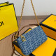 Blue Casual Street Letters Patchwork Metal Accessories Trim Chains Bags