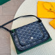 Blue Black Casual Daily Geometric Print Patchwork Contrast Bags