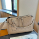 Khaki Street Daily Letters Patchwork Zipper Weave Bags