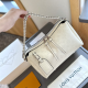 White Street Daily Letters Patchwork Zipper Weave Bags