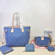 Blue Casual Street Letters Patchwork Chains Bags