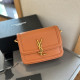 Orange Casual Daily Letters Patchwork Metal Accessories Trim Bags