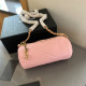 Pink Casual Daily Solid Color Patchwork Chains Bags