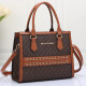 Red-brown Street Letters Patchwork Bags