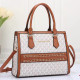 White Brown Street Letters Patchwork Bags