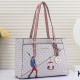 White Pink Street Letters Patchwork Bags