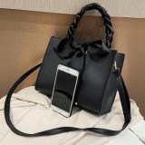 Black Fashion Casual Solid Bag Crossbody Bag