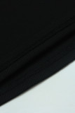 Black Street Letters Patchwork Backless Hot Drill Spaghetti Strap Sling Dresses