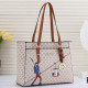 Khaki Street Letters Patchwork Bags