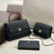 Black Daily Celebrities Letters Patchwork Metal Accessories Trim Bags