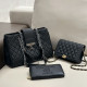 Black Casual Street Letters Patchwork Metal Accessories Trim Chains Bags