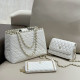 White Street Daily Letters Patchwork Metal Accessories Trim Embossed Bags
