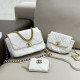 White Casual Daily Letters Metal Accessories Trim Chains Bags