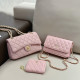 Pink Street Celebrities Letters Patchwork Metal Accessories Trim Bags