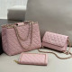 Pink Street Daily Letters Patchwork Metal Accessories Trim Embossed Bags