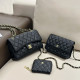 Black Street Celebrities Letters Patchwork Metal Accessories Trim Bags