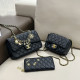 Black Daily Celebrities Letters Patchwork Metal Accessories Trim Bags