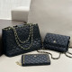 Black Street Daily Letters Patchwork Metal Accessories Trim Embossed Bags