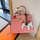 Pink Daily Celebrities Letters Patchwork Metal Accessories Trim Bags