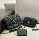 Black Casual Daily Letters Metal Accessories Trim Chains Bags