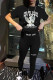 Black Casual Print Patchwork O Neck Short Sleeve Two Pieces