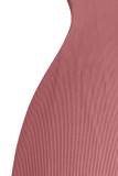 Pink Sexy Letters Patchwork Backless Spaghetti Strap Sling Dresses
