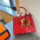Red Daily Celebrities Letters Patchwork Metal Accessories Trim Bags