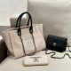Apricot Casual Daily Letters Patchwork Pearls Decor Bags